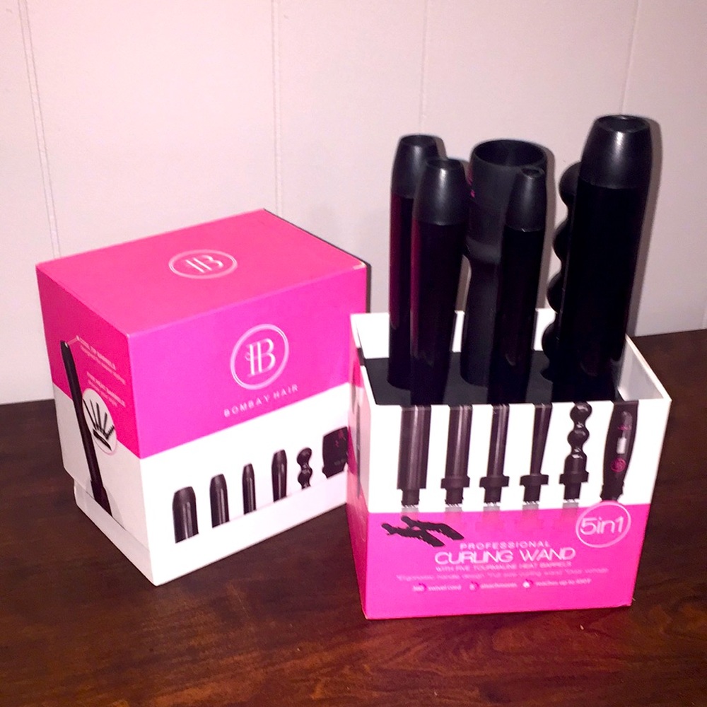 Bombay Hair 5 in 1 Curling Wand Set